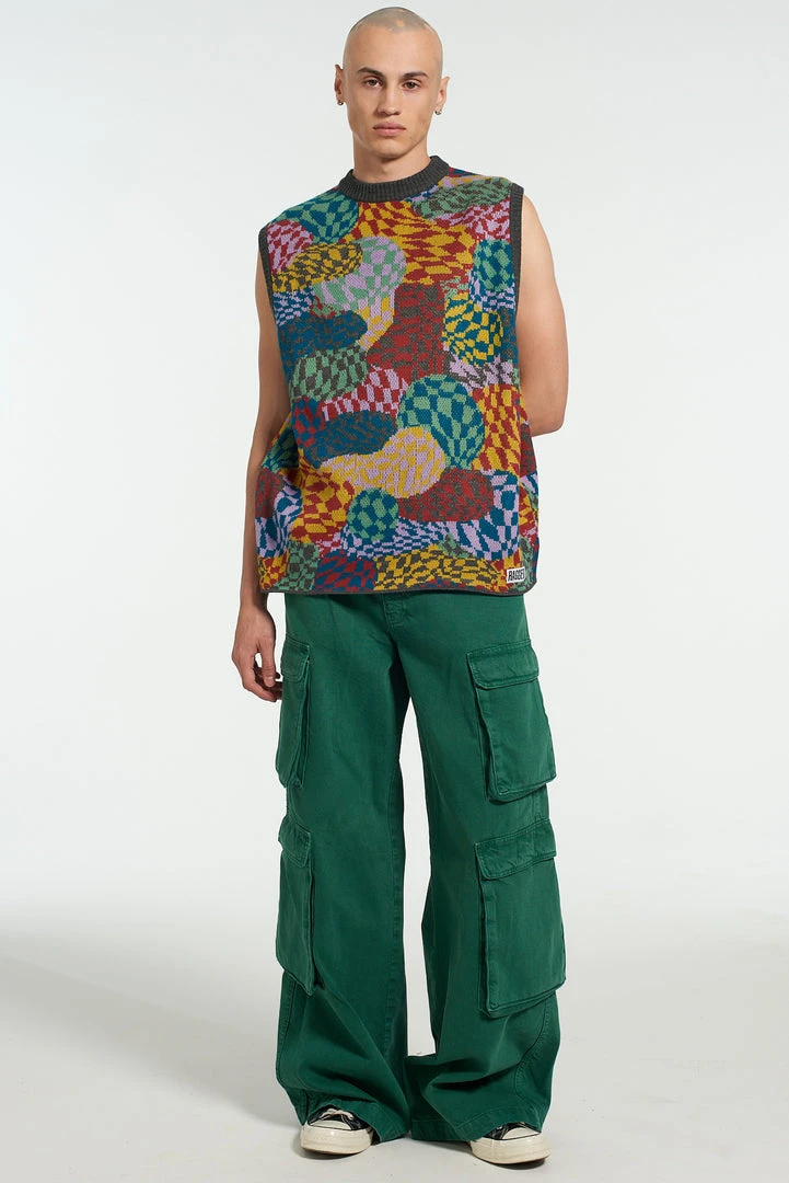 The Ragged Priest Waved Knit Vest 2 The Ragged Priest Waved Knit Vest