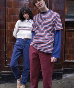 The Ragged Priest Kickers Classics Mens Burgundy Pants