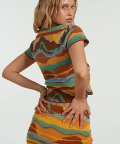 The Ragged Priest Milk It Basin Button Front Top