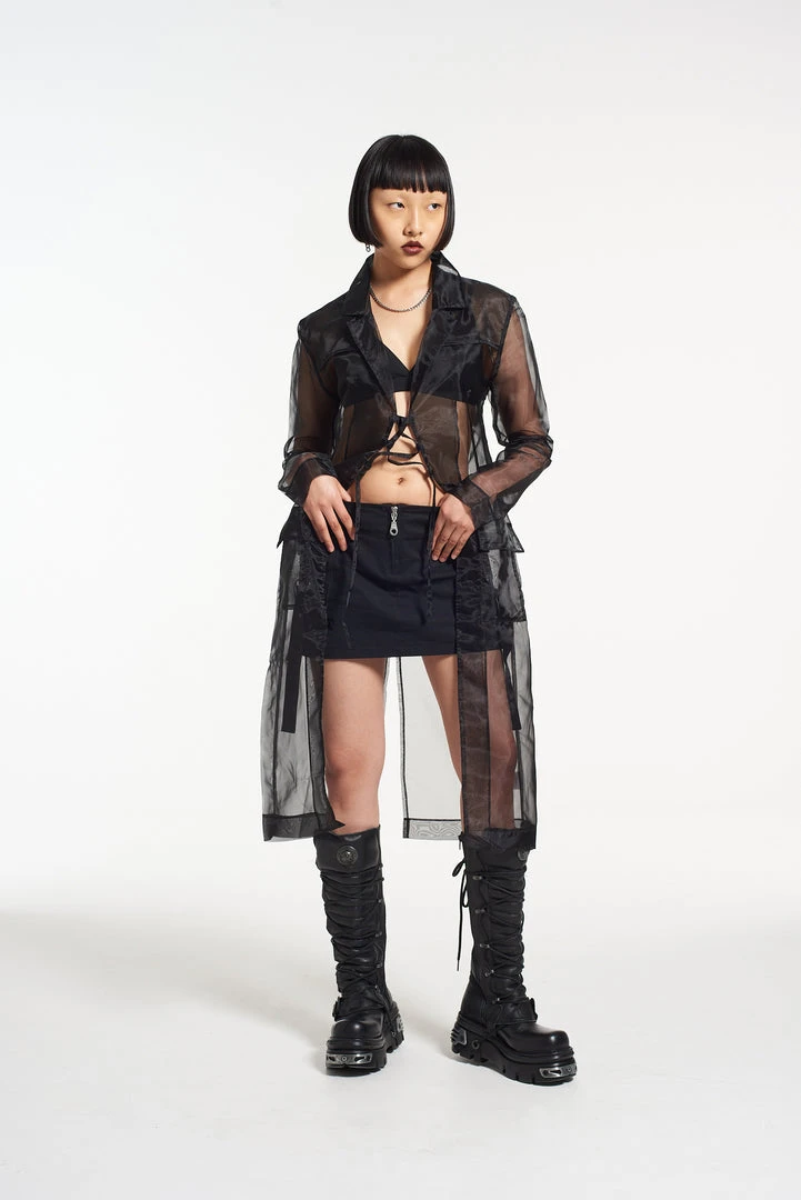 The Ragged Priest NEW ARRIVALS Gatekeeper Organza Trench Coat 6 The Ragged Priest NEW ARRIVALS Gatekeeper Organza Trench Coat