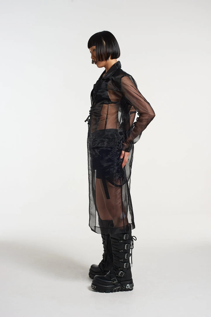 The Ragged Priest NEW ARRIVALS Gatekeeper Organza Trench Coat 4 The Ragged Priest NEW ARRIVALS Gatekeeper Organza Trench Coat