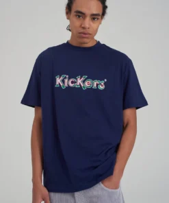 The Ragged Priest MEN'S Kickers Classics Navy Print And Embroidery Tee