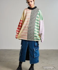 The Ragged Priest Spliced Stripe Jumper