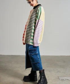 The Ragged Priest Spliced Stripe Jumper