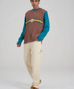 The Ragged Priest Kickers Classics Brown Knit Vest MEN'S