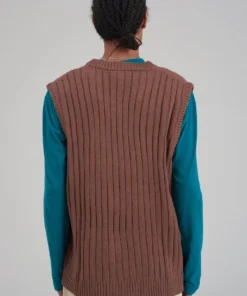 The Ragged Priest Kickers Classics Brown Knit Vest MEN'S