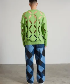 The Ragged Priest NEW ARRIVALS Checkmate Patchwork Skate Jean