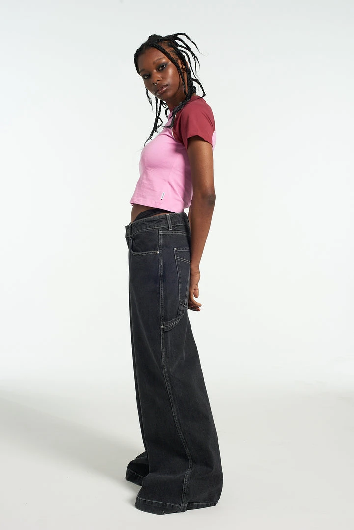 The Ragged Priest Ragged Pink Raglan Tee 4 The Ragged Priest Ragged Pink Raglan Tee