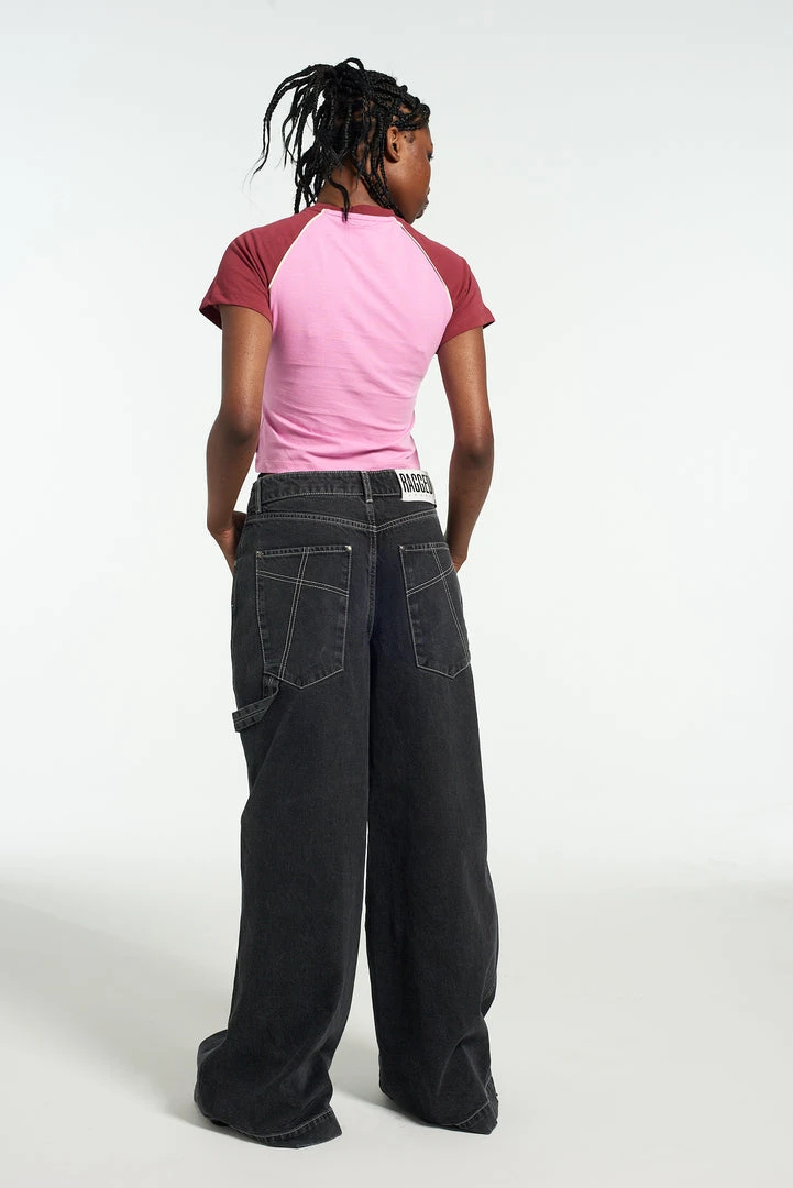 The Ragged Priest Ragged Pink Raglan Tee 6 The Ragged Priest Ragged Pink Raglan Tee