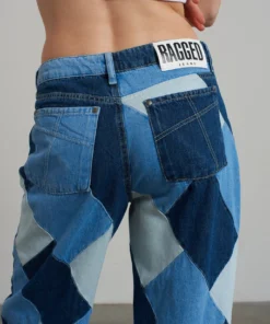 The Ragged Priest Patchwork Low Rise Baggy Jean