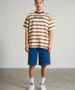 The Ragged Priest Ragged Short Sleeve Stripe Top NEW ARRIVALS