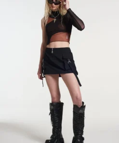 The Ragged Priest Force Cargo Mini Skirt