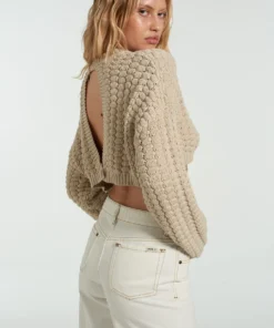 The Ragged Priest NEW ARRIVALS Milk It Glare Open Back Knit