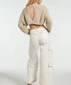 The Ragged Priest NEW ARRIVALS Milk It Glare Open Back Knit