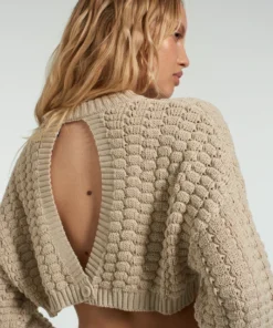 The Ragged Priest NEW ARRIVALS Milk It Glare Open Back Knit