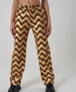 The Ragged Priest Wave Jean - Gold WOMEN'S