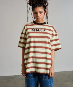 The Ragged Priest Ragged Oversized Stripe Tee WOMEN'S