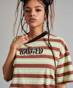 The Ragged Priest Ragged Oversized Stripe Tee WOMEN'S