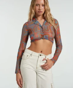 The Ragged Priest NEW ARRIVALS Milk It Hue Mesh Top