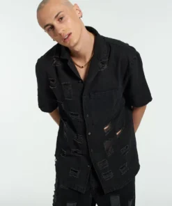The Ragged Priest Keeper Distressed Denim Shirt
