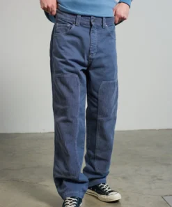 The Ragged Priest NEW ARRIVALS Kickers Classic Blue Cord & Drill Panel Pant