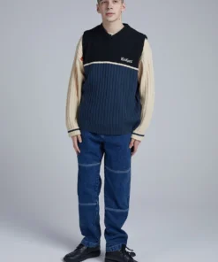 The Ragged Priest Kickers Classics Blue Denim Panelled Jeans MEN'S