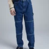 The Ragged Priest Kickers Classics Blue Denim Panelled Jeans MEN'S