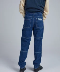 The Ragged Priest Kickers Classics Blue Denim Panelled Jeans MEN'S