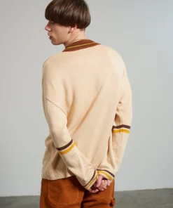 The Ragged Priest NEW ARRIVALS Kickers Classics Ecru V-Neck Jumper