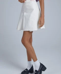 The Ragged Priest Kickers Classics Beige Denim Tennis Skirt