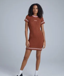 The Ragged Priest Kickers Classics Rust Knit Mini Dress