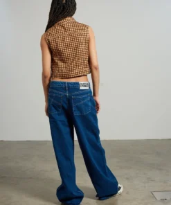 The Ragged Priest NEW ARRIVALS Kickers Classics Check Sleeveless Denim Jacket