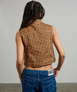 The Ragged Priest NEW ARRIVALS Kickers Classics Check Sleeveless Denim Jacket