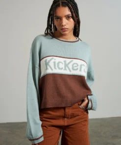 The Ragged Priest Kickers Classic Blue & Brown Logo Sweat NEW ARRIVALS