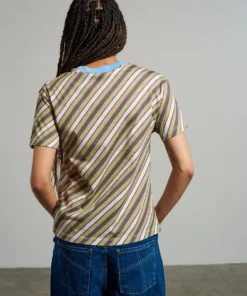 The Ragged Priest NEW ARRIVALS Kickers Classics Diagonal Stripe Short Sleeve Tee