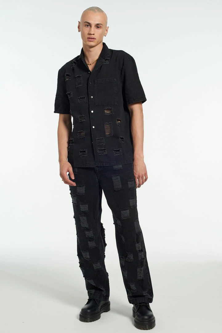 The Ragged Priest Keeper Distressed Denim Shirt 3 The Ragged Priest Keeper Distressed Denim Shirt