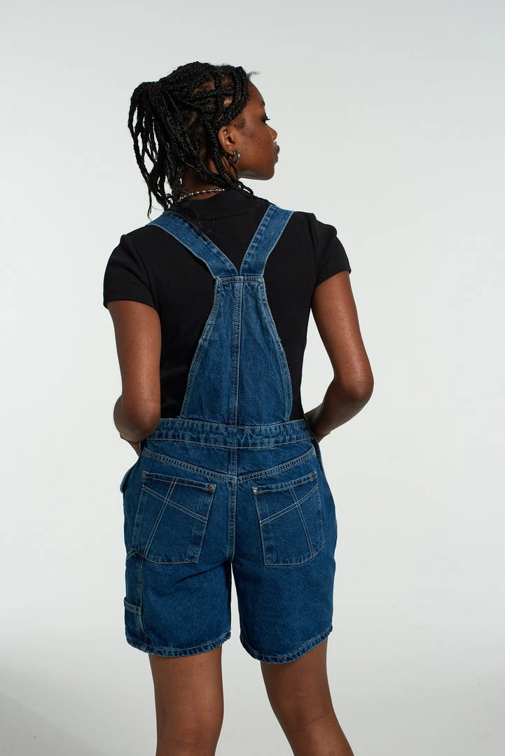 The Ragged Priest Ragged Blue Dungaree Shorts 4 The Ragged Priest Ragged Blue Dungaree Shorts