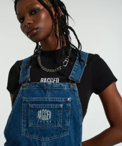 The Ragged Priest Ragged Blue Dungaree Shorts 7 The Ragged Priest Ragged Blue Dungaree Shorts