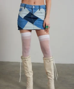 The Ragged Priest Micro Patchwork Mini Skirt WOMEN'S
