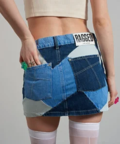 The Ragged Priest Micro Patchwork Mini Skirt WOMEN'S