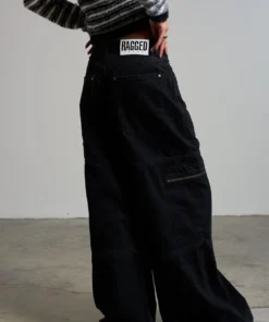 The Ragged Priest Zip Sweeper Jean - Charcoal