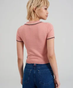 The Ragged Priest Kickers Classics Pink Polo Top WOMEN'S