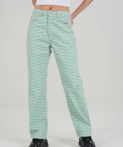 The Ragged Priest Wave Jean - Pink & Green