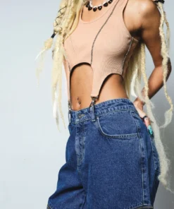 The Ragged Priest Clone Vest - Beige WOMEN'S