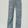 The Ragged Priest Marble Jean - Blue WOMEN'S