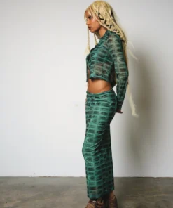 The Ragged Priest Pout Mesh Maxi Skirt