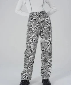 The Ragged Priest Marble Jean - Black & White WOMEN'S