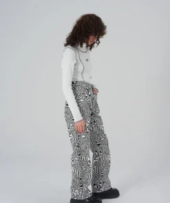 The Ragged Priest Marble Jean - Black & White WOMEN'S