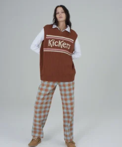 The Ragged Priest Kickers Classics Rust Oversized Knit Vest