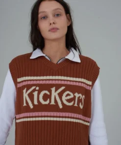 The Ragged Priest Kickers Classics Rust Oversized Knit Vest